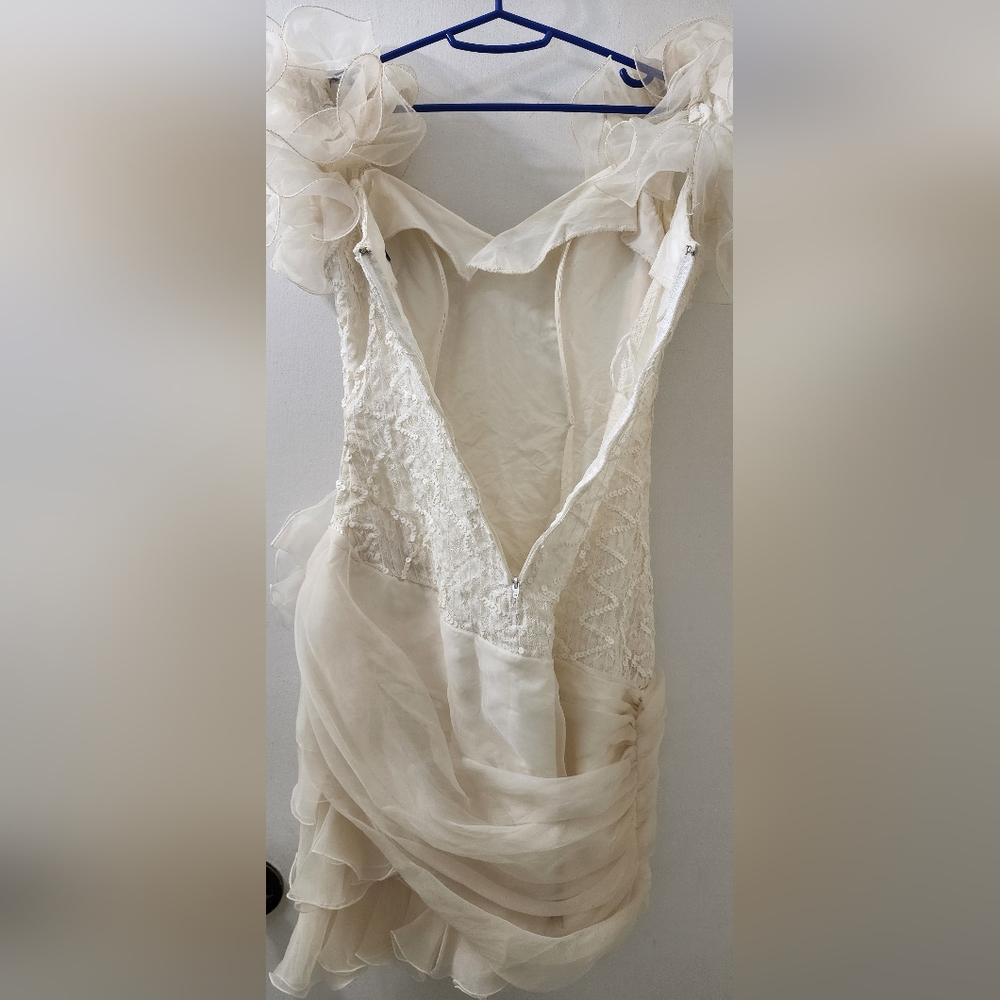 Karen‎ Millen Elegant Cream Lace Dress, Size Small. - Picture 13 of 13